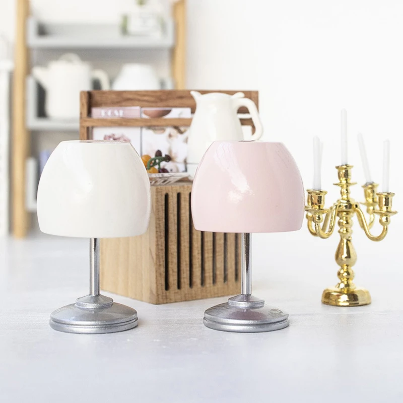 

Furniture Decoration Table Light for Dollhouse, 1/12 Scale Mini Desk Lamp Pretend Play Toy