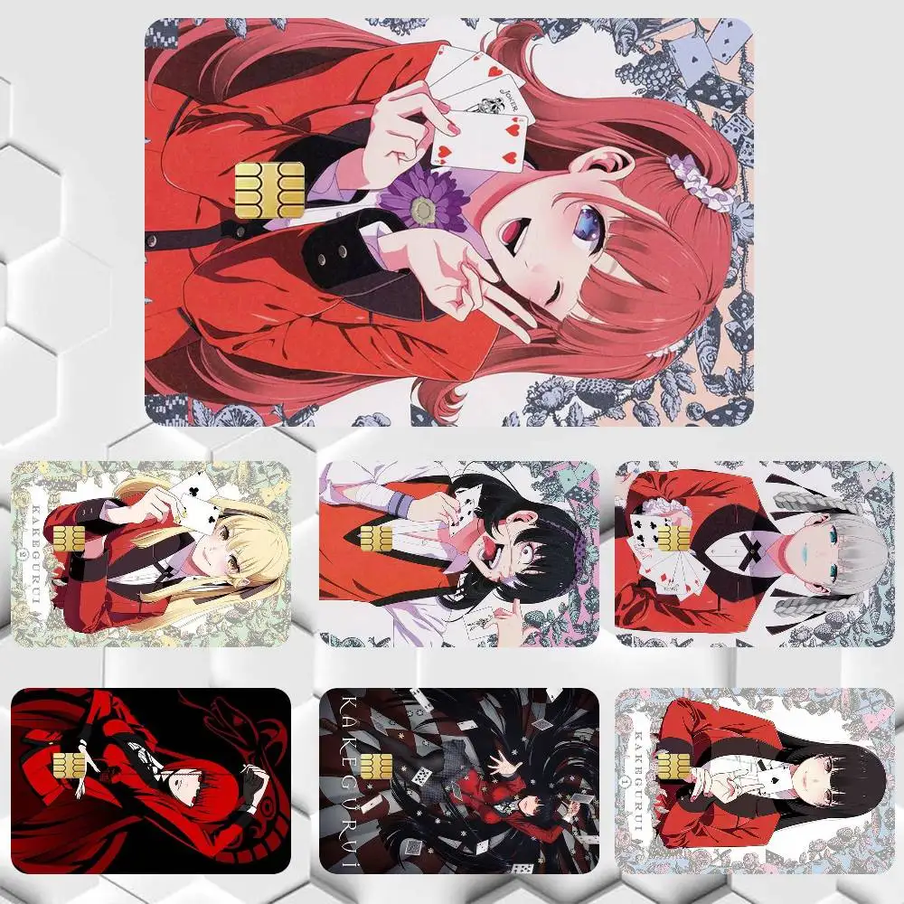 Kakegurui mary saotome and Yumeko jabami Sticker Film Tape Skin for Credit Card Debit Card Waterproof Stickers