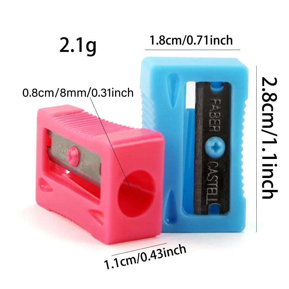 1/10pcs Portable Candy color, screw-free all-in-one mini single-hole plastic pencil sharpener 229A