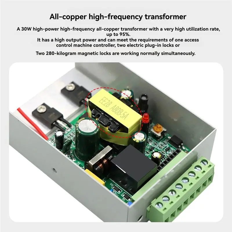 ABZZ-DC12V Power Supply Controller For Door Locks 100-240V AC Switch Adapter Works With Video Intercom Systems 3A