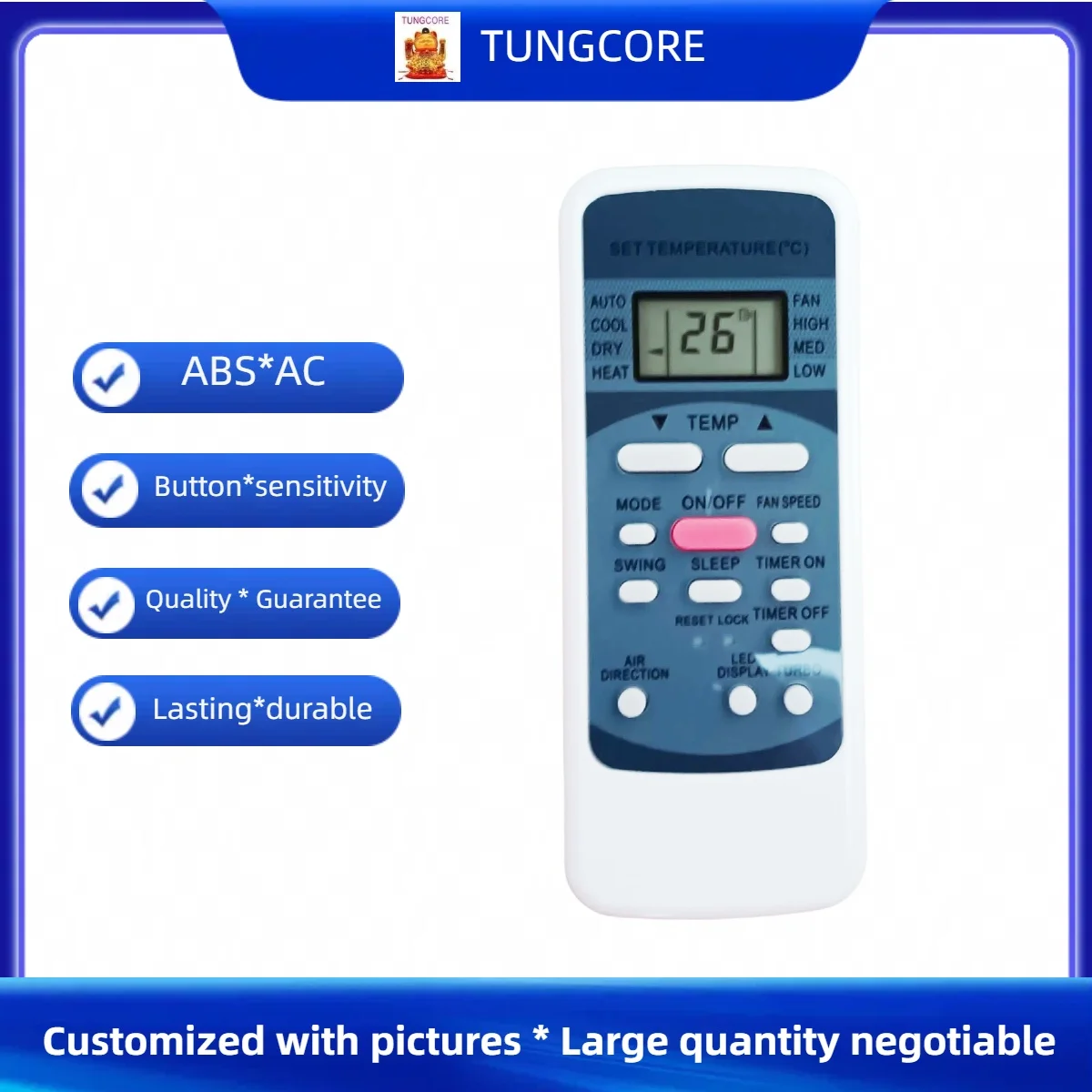جهاز تحكم عن بعد جديد لـ Goodman MSG-12CWN1N MSG-18CWN1N MSG-24CWN1N 2335509135 MSG-09HRN1N MSG-12HRN1 مكيف الهواء المتردد