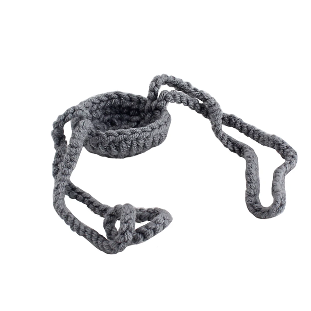 Nose Warmer Personality Hand Made Wool Weaving Nasal Mask Keep Your Nose Warm Antifreeze Unisex Breathable Mask (Grey)