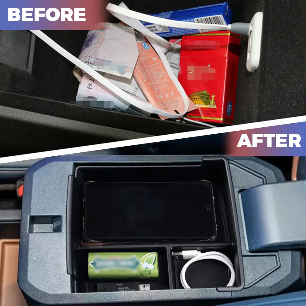 Center Console Tray For 2022 2023 2024 Ford Maverick Accessories XL XLT Lariat Pickup Truck Organizer Armrest Box Coin Container