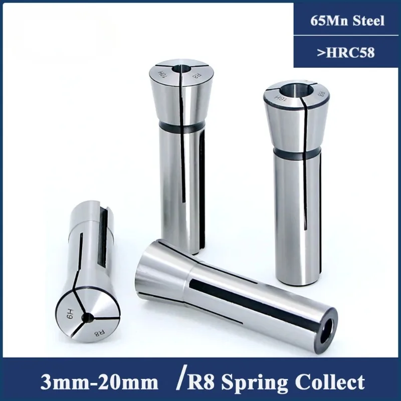 

R8 Collet Milling Tool Holder R8 Collet Metric British Inch 3 4 5 6 8 10 12 14 16 18 20 Collet Chuck R8 Spring Set