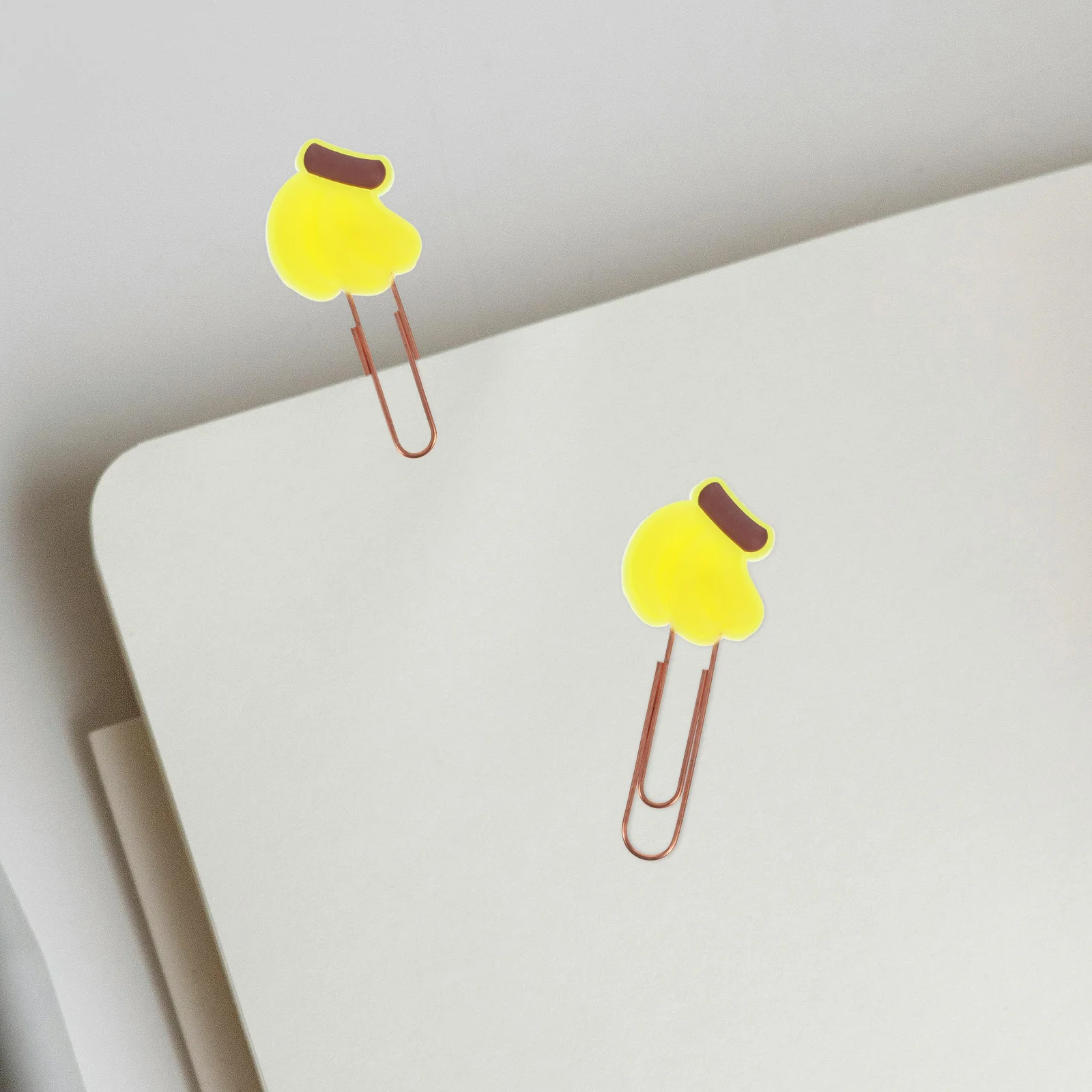 

20 Pcs Scroll Fruit Bookmark Student Banana Paper Clips Soft Rubber Cute Paperclips