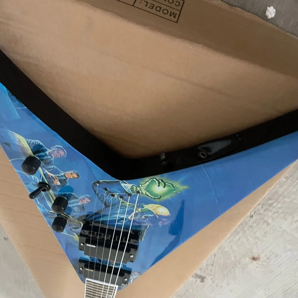 Handmade 2026 Custom D M Rust In Peace Blue Guitar Active Pickups guitar