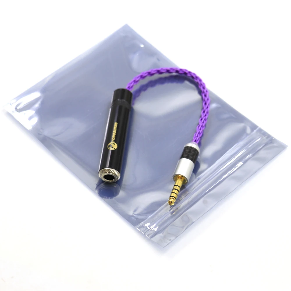 ハイファイ4.4ミリメートルtrrsバランスオス6.35ミリメートルtrs 3pin女性シルバーメッキオーディオアダプタケーブル4.4ミリメートルに1/4 6.35ミリメートル