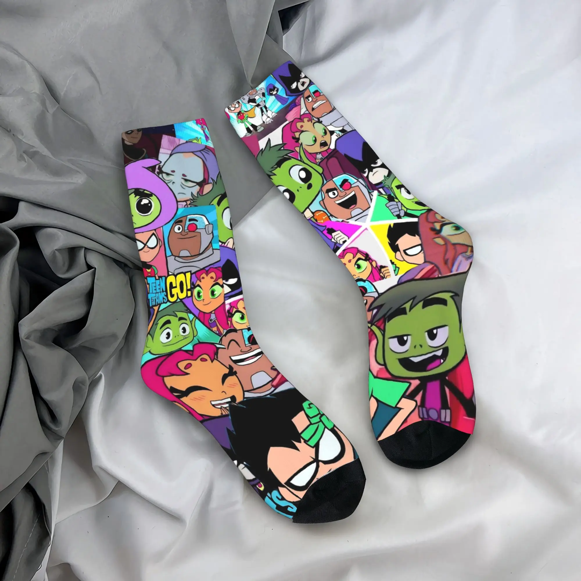 Tieners Titans Go Beast Boy Kousen Retro Sokken Vrouwen Mannen Comfortabele Sokken Lente Fietsen Aangepaste Antislip Sokken Cadeau