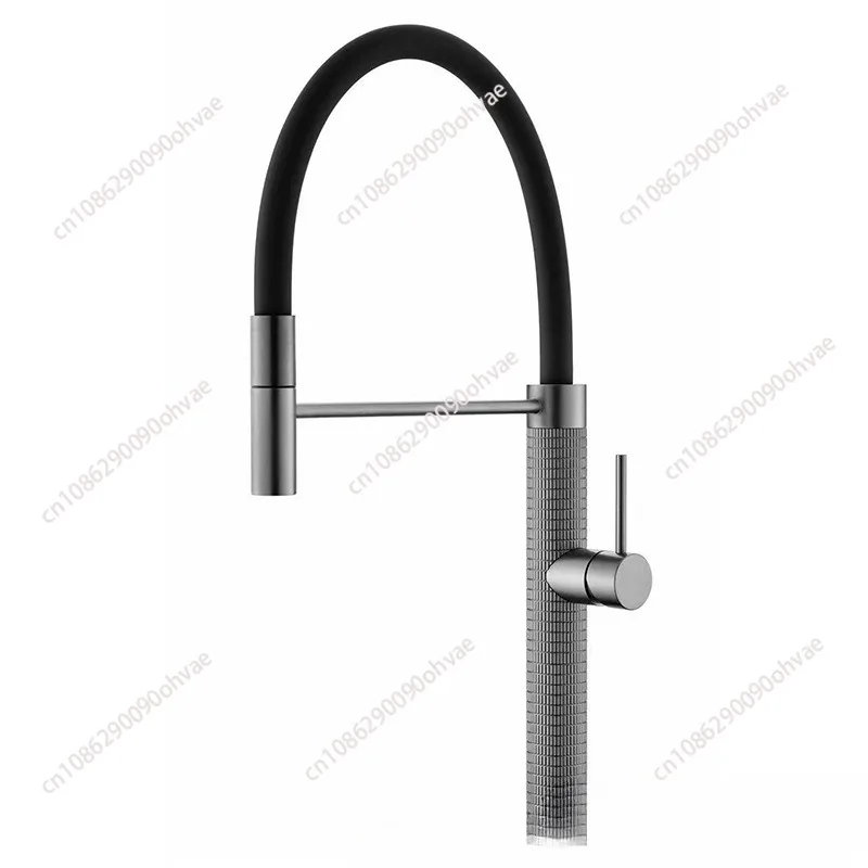 Newest Design European Kitchen Faucet Chrome Plated  Universal Rotation Design Light Luxury Kitchen Faucet