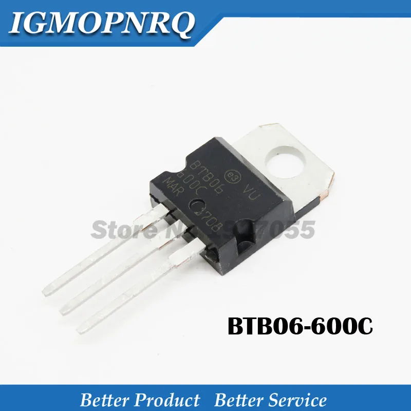 5pcs BTB06-600B TO-220 BTB06-600 TO220 BTB06 06-600B Triacs 6 Amp 600 Volt TO-220 new