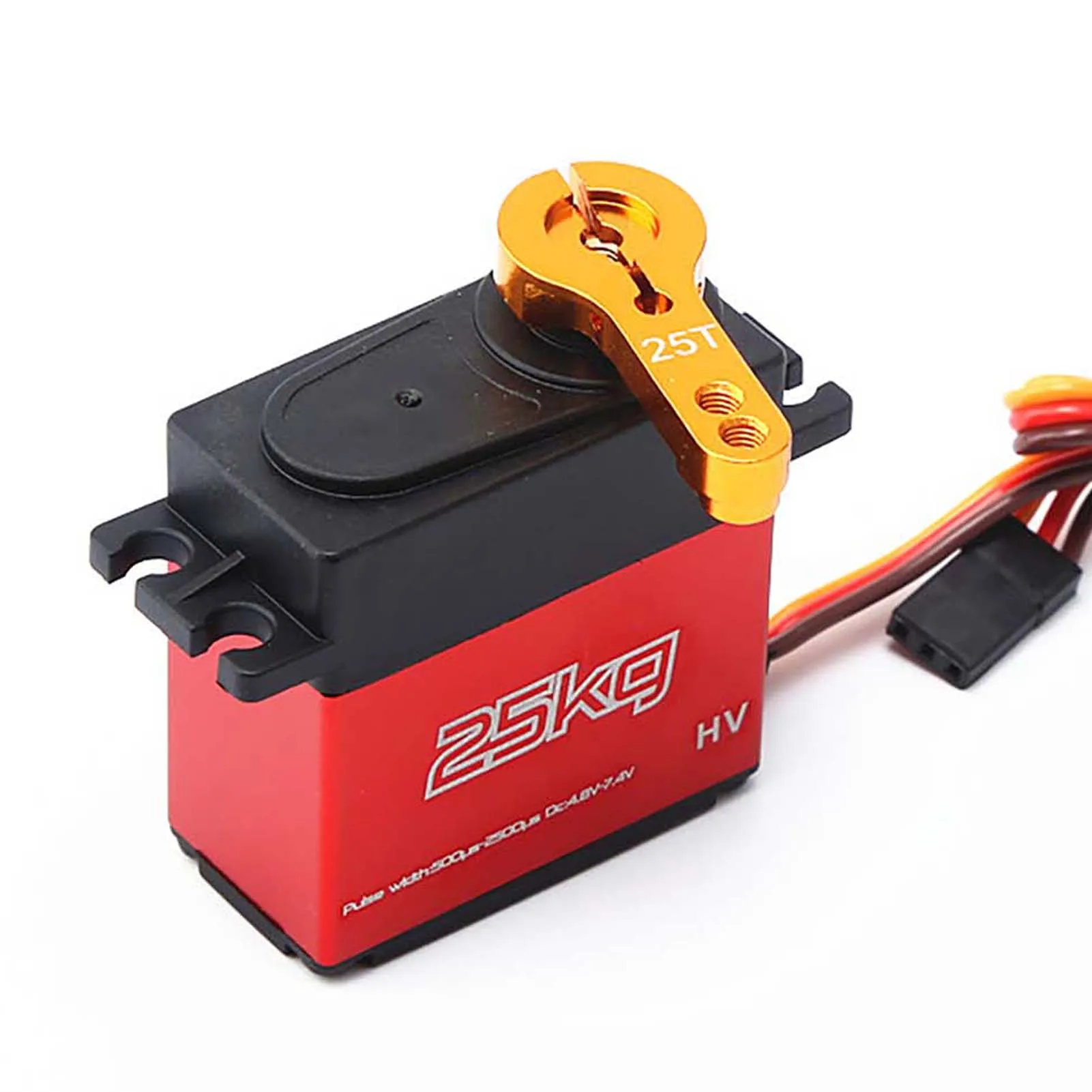 

Digital Servo with 25T Servo Arm Waterproof Copper Gear High Torque Angle for 1/12 1/10 RC Car Boat Airplane Helicopter Robot