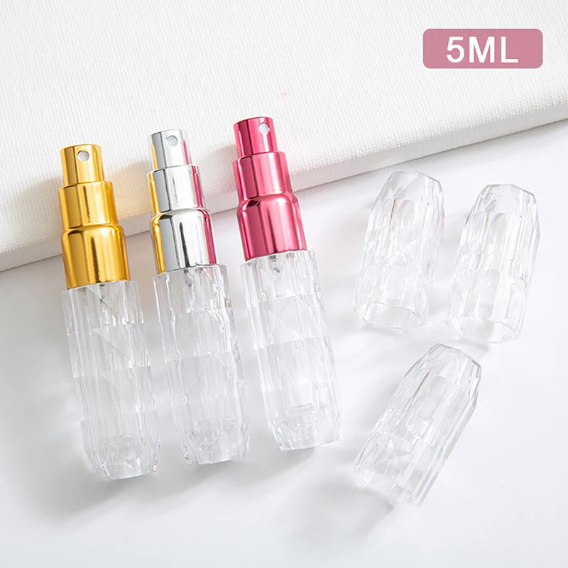 5ml Kristallen Bodem Vullen Parfumflesje Vloeibare Container Sub-Bottelen Parfum Verstuiver Draagbare Hervulbare Spray Lege Fles