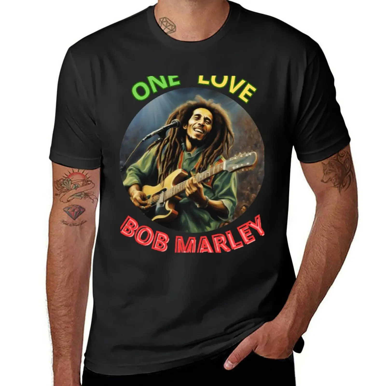 BOB MARLEY T-Shirt quick drying anime graphics blacks mens graphic t-shirts funny