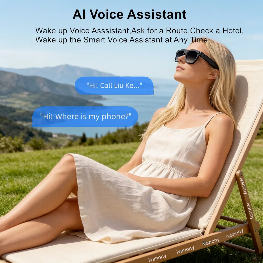 Color-Change Lenses Smart Camera Glasses 1080P Video Recording Bluetooth Call 8MP AI Object Recognition Smart Music Sunglasses