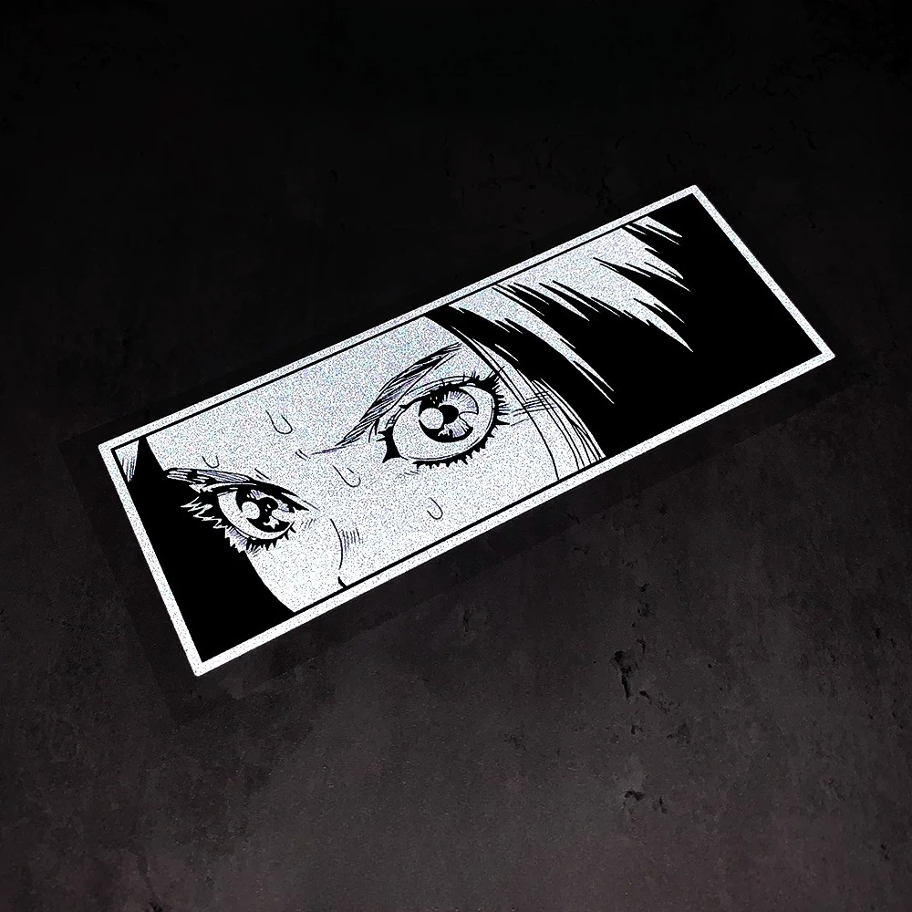 Trendy JDM Style Anime Girl Reflective Vinyl Decal, Self-adhesive Waterproof Sticker, Hide Car Body Scratches, Auto Mod Decor