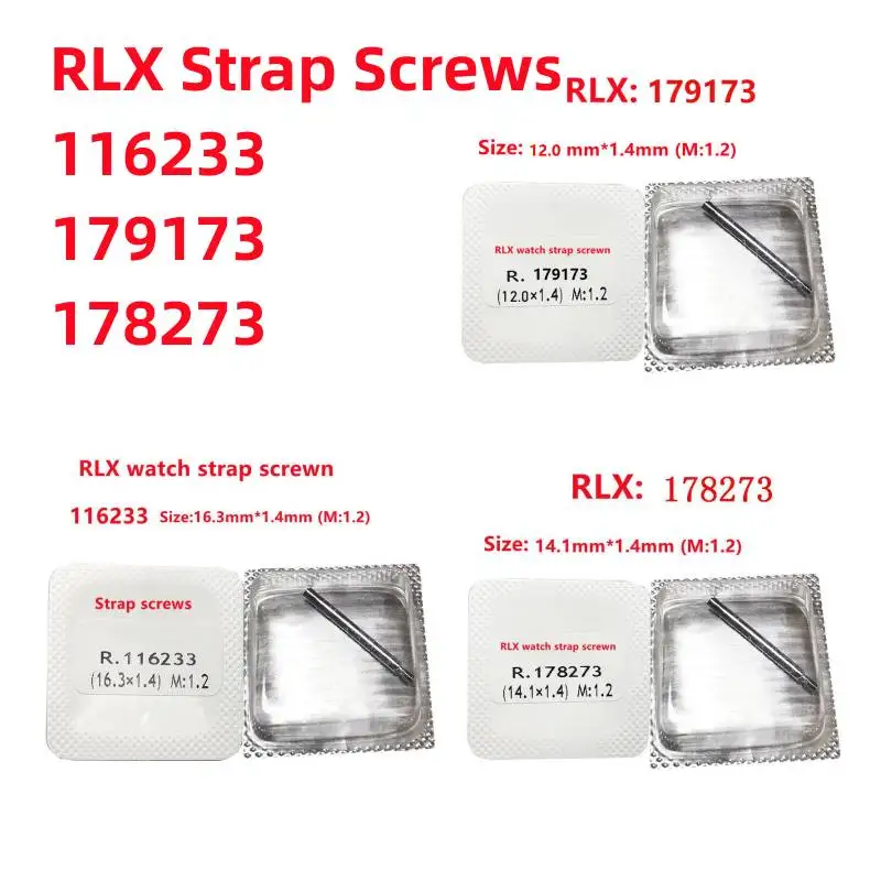 Watch Accessories Watchband Screw Rod 116233 178273 179173 Steel Strap Link Shaft Screw Bolt Fit for RLX Strap Replace Parts