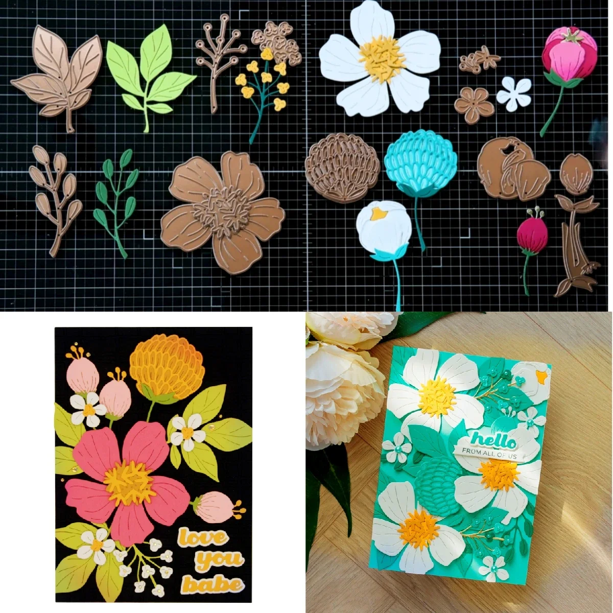 Summer Blooms Metal Cutting Dies for DIY Decorating Scrapbook Paper Gift Card Album Embossing Craft Die Cut 2024 New Arrivals