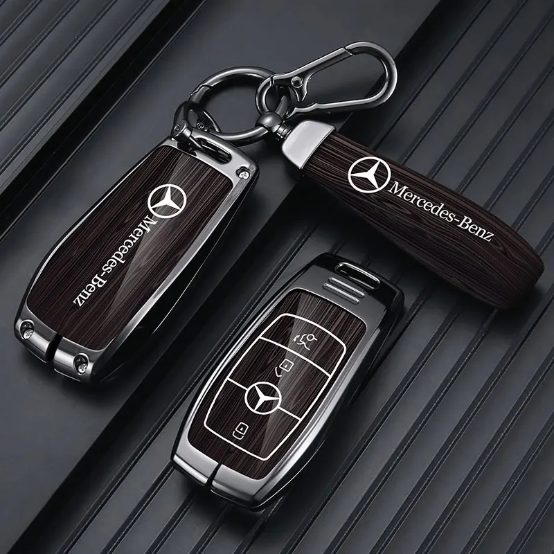 

Wooden Grain Car Remote Key Case Cover Shell For Mercedes Benz A C E S G Class GLC CLE CLA GLB GLS W177 W205 W213 W222 X167 AMG