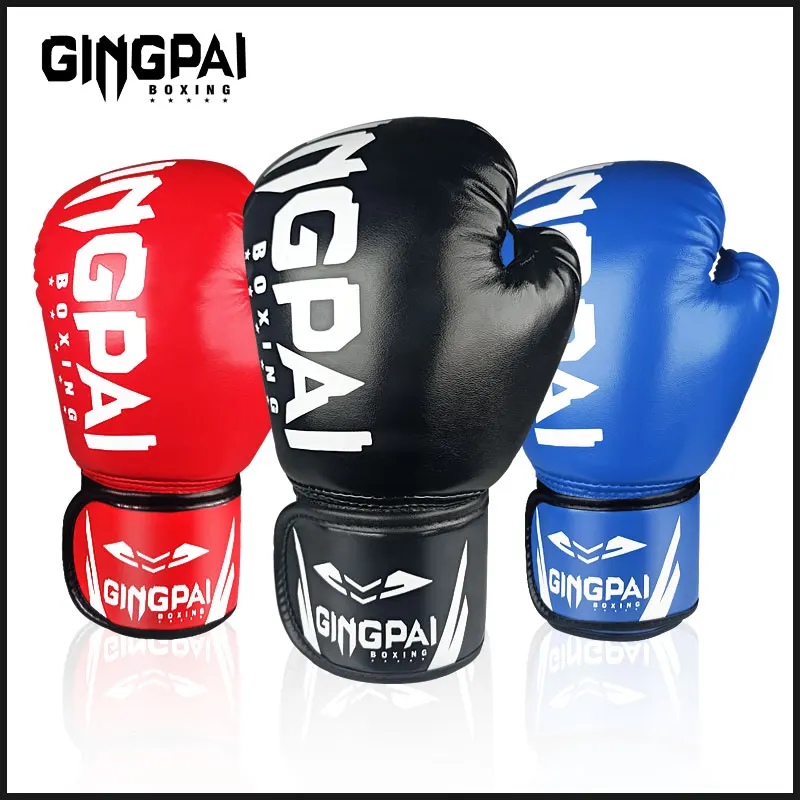 High cost-effectiveness Boxing Gloves Men Training Fighting Gloves PU Leather Breathable Karate Kickboxing Muay Women 6 10oz