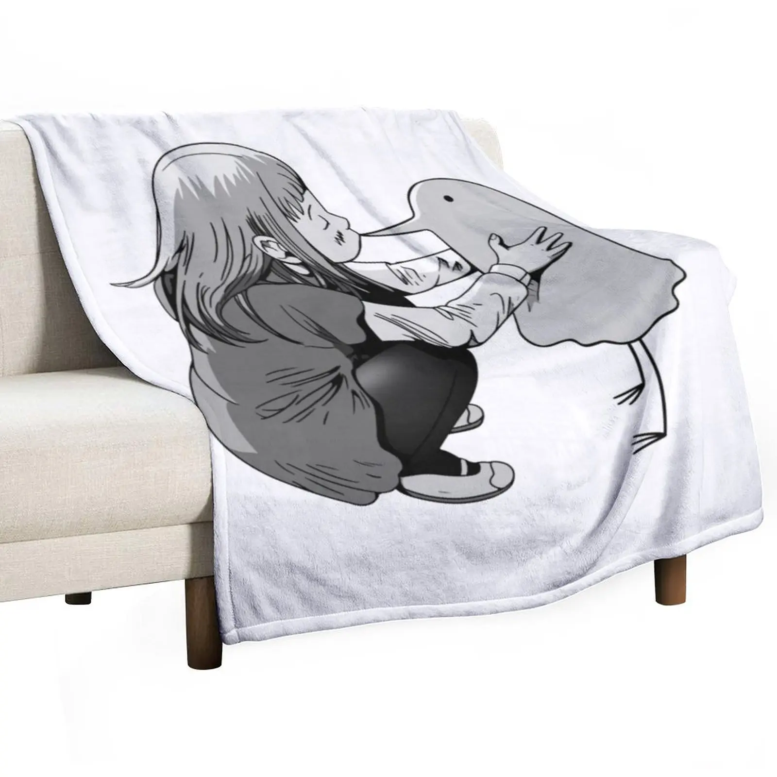 Goodnight / Oyasumi Punpun - Aiko's Kiss Throw Blanket warm for winter Fashion Sofas Blankets