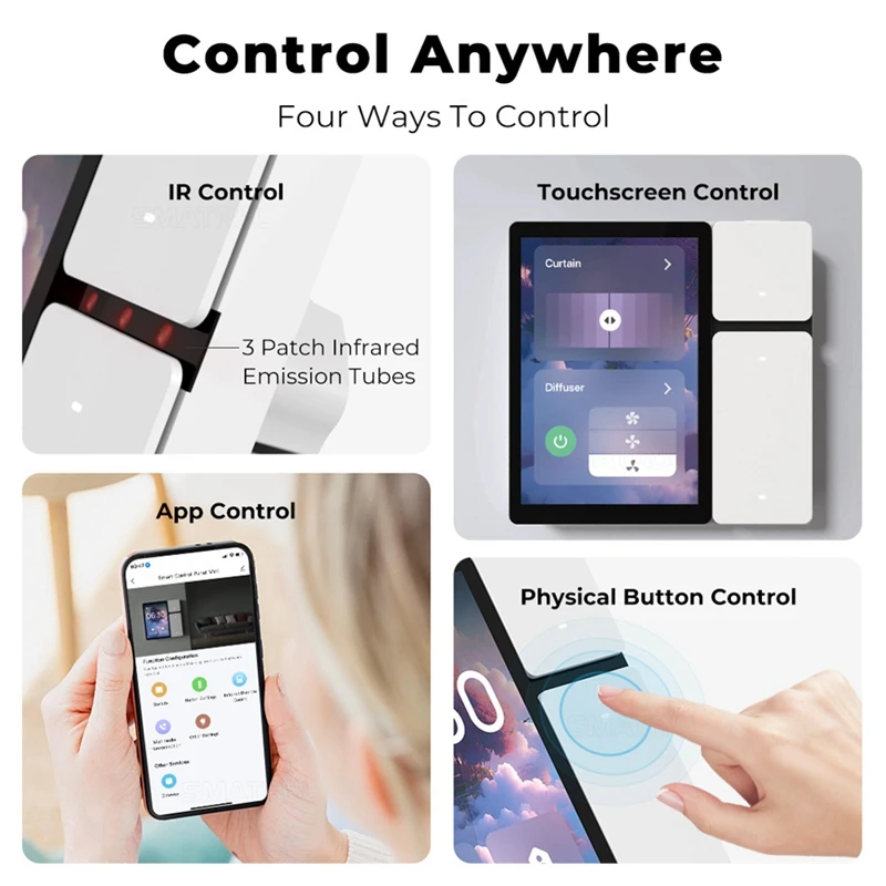 Wifi Tuya Smart Touch Screen 3.5 Inch Panel Scene Switch IR Remote Control Central Controller For Intelligent Scenes