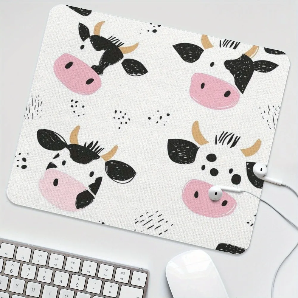 

Cow Print Art Gaming Mouse Pad Rubber Non Slip Desk Mat for PC Computer Workspace