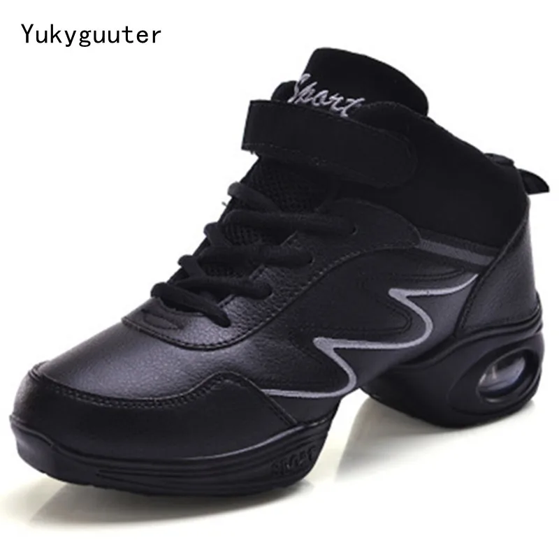 

Dance Shoes Woman Ladies Modern Soft Outsole Jazz Sneakers Leather Breathable Lightweight Female Dancing Fitness Sport