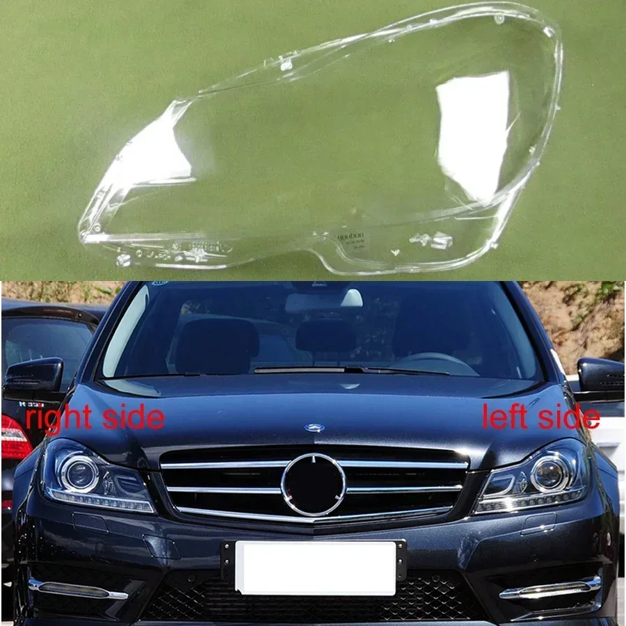 For 2011-2014 Benz C Class W204 C180 C200 C260 Headlight Cover Transparent Lampshade Lamp Lens Headlamp Shell Plexiglass