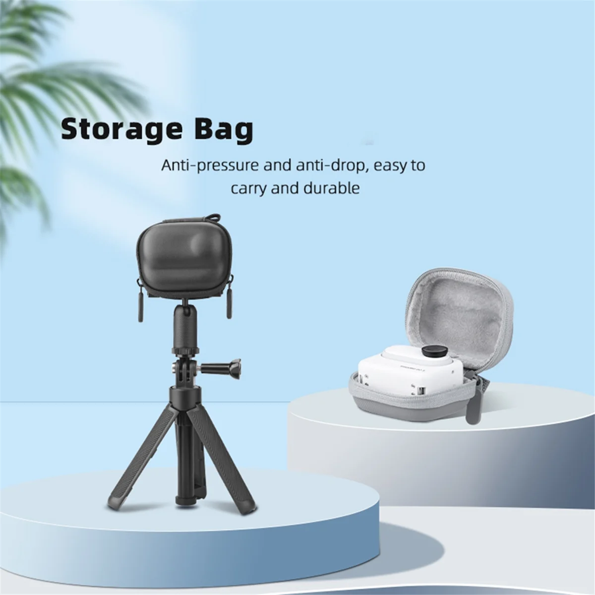 ボディバッグ GO3 ミニボディバッグポータブル収納袋アクションカメラ保護アクセサリーグレー