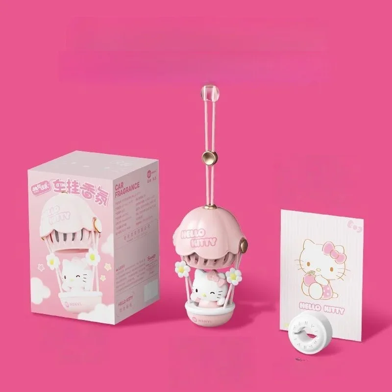 مينيسو سانريو مرحبا كيتي منطاد الهواء الساخن سلسلة سيارة الروائح Kawaii أنيمي اكسسوارات قلادة الروائح تزيين الكرتون #3