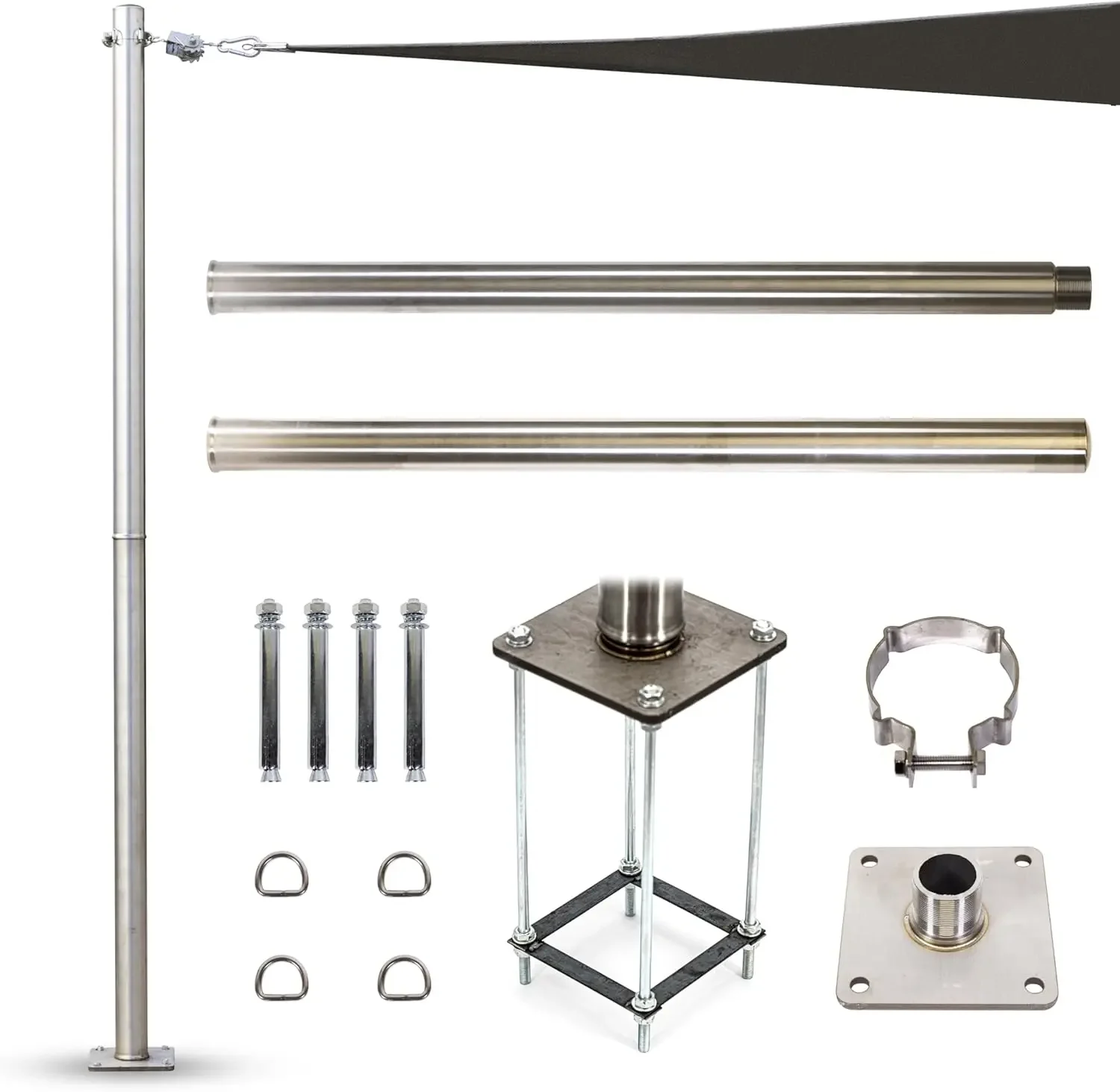 إطار قاعدة معزز، لوحة قاعدة وارتفاع - مشبك تثبيت قابل للتعديل - سهل