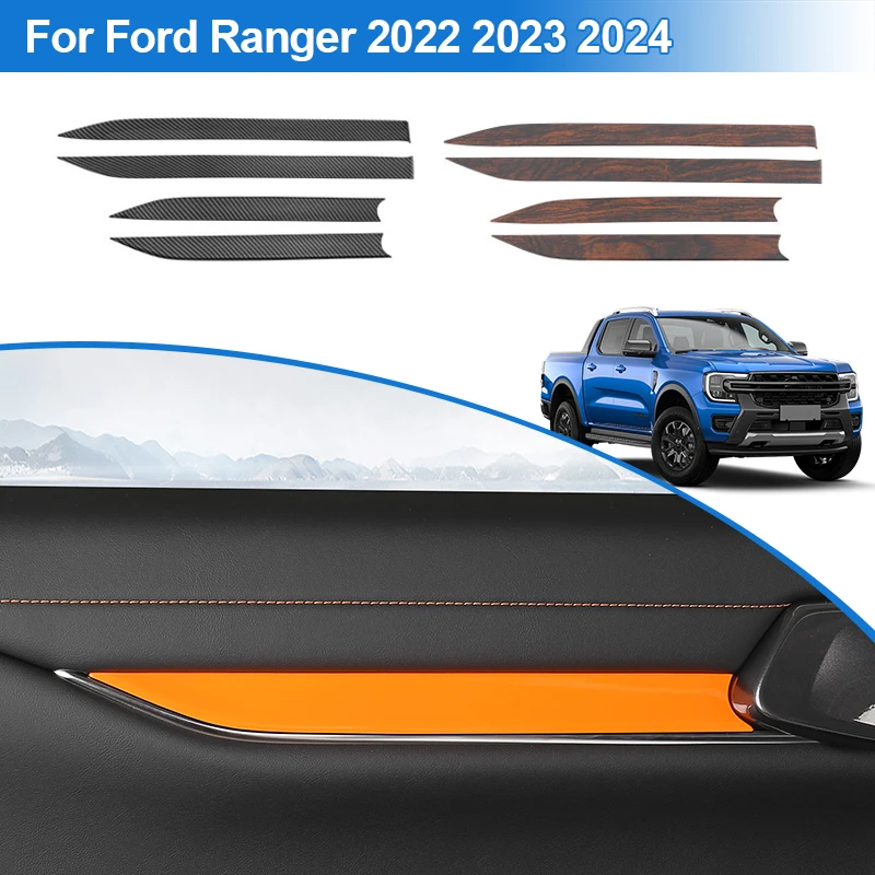 

ABS Car Interior Door Panel Trim Strip Cover Decoration Protection Sticker Accessories Fit For Ford Ranger T9 2022 2023 2024