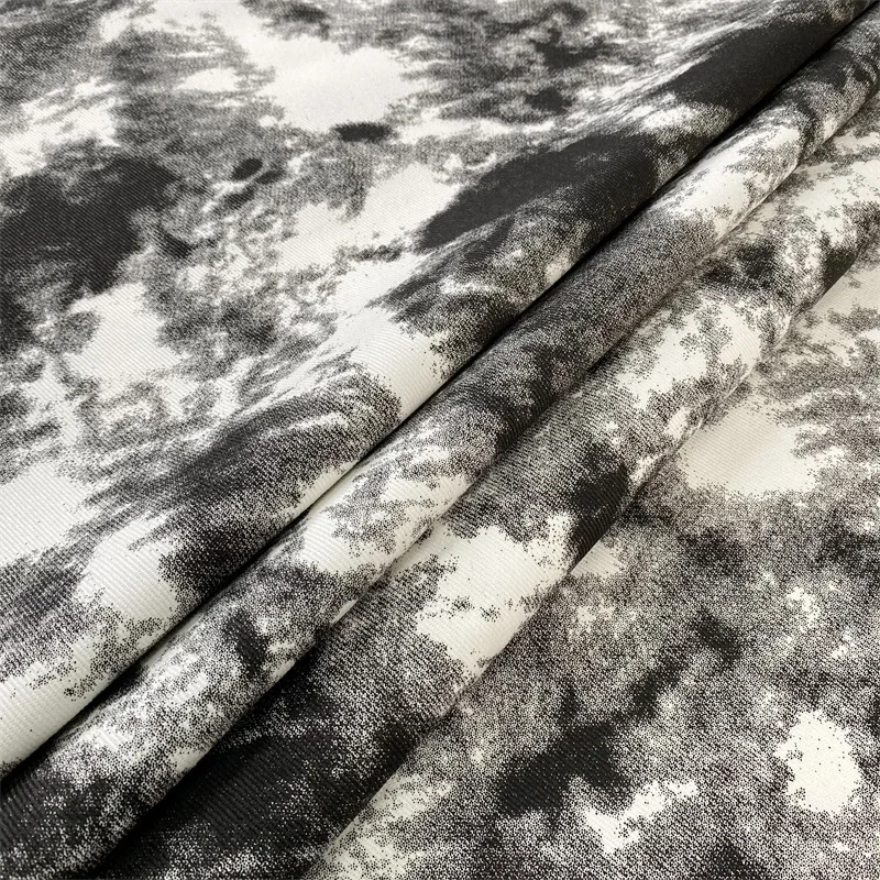 Cotton Tie-dye Denim Fabric By Meters for Jeans Coat Dress Skirt Bag Hat Diy Sewing Wearable Soft Twill Needlework Cloth Black