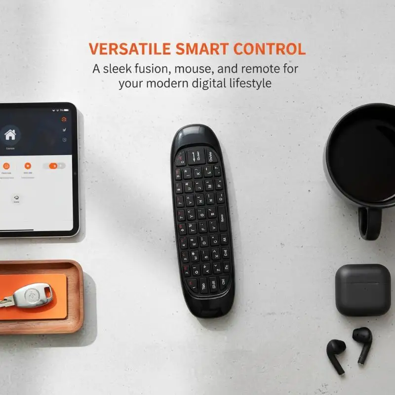 Mouse portátil 2.4GHz G C120 Air Mouse T10 recarregável sem fio com GYRO, teclado Air Fly Mouse para Android TV Box m8s plus Z4
