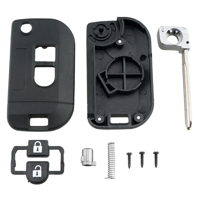 2 Buttons Key Case Fob Cover for Nissan Qashqai /Micra Navara/Almera Note Sunny Flip Folding Modified Remote Key Shell