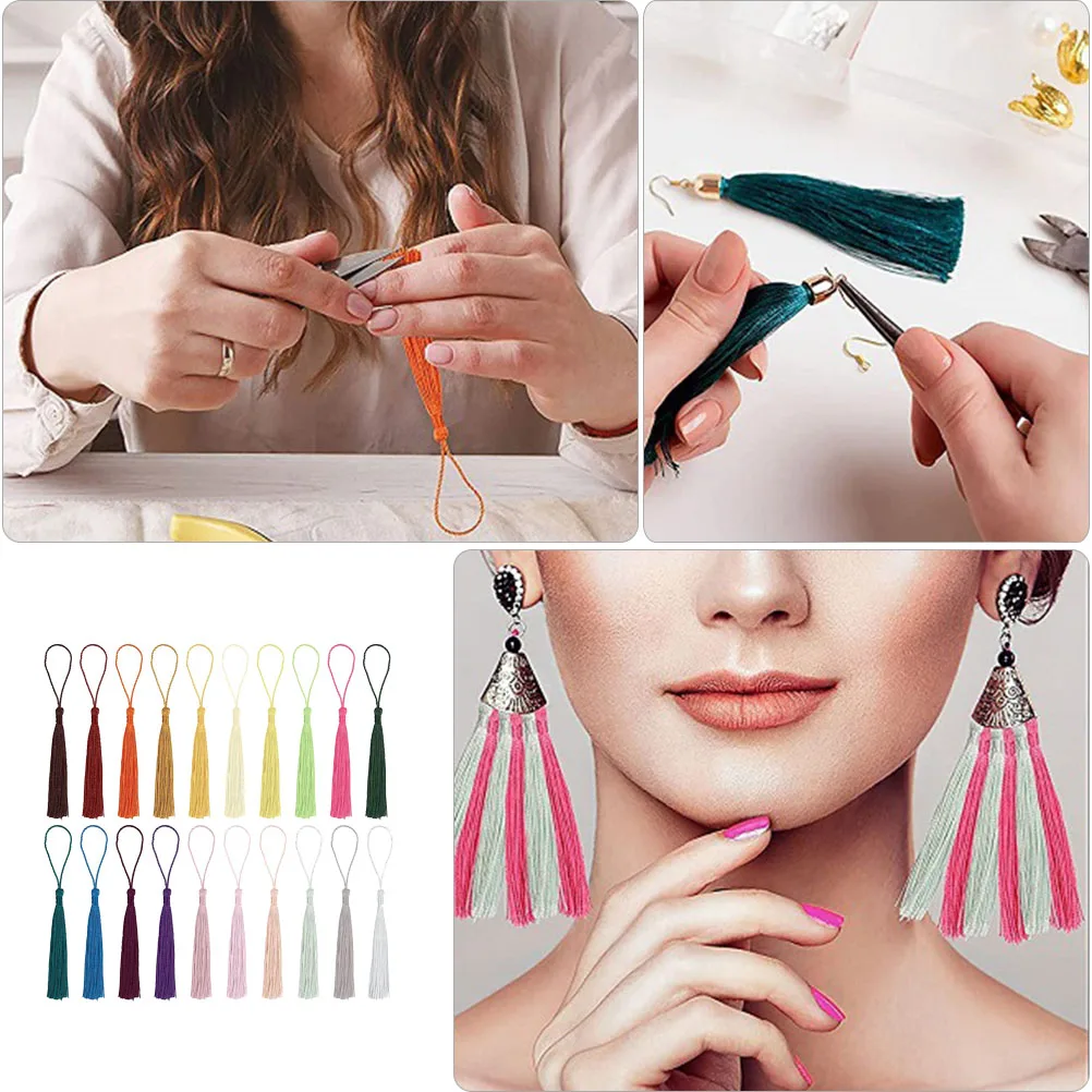 

300 Pcs Tassel Decoration Craft Making Dressing Accessories Handmade Polyester Necklace