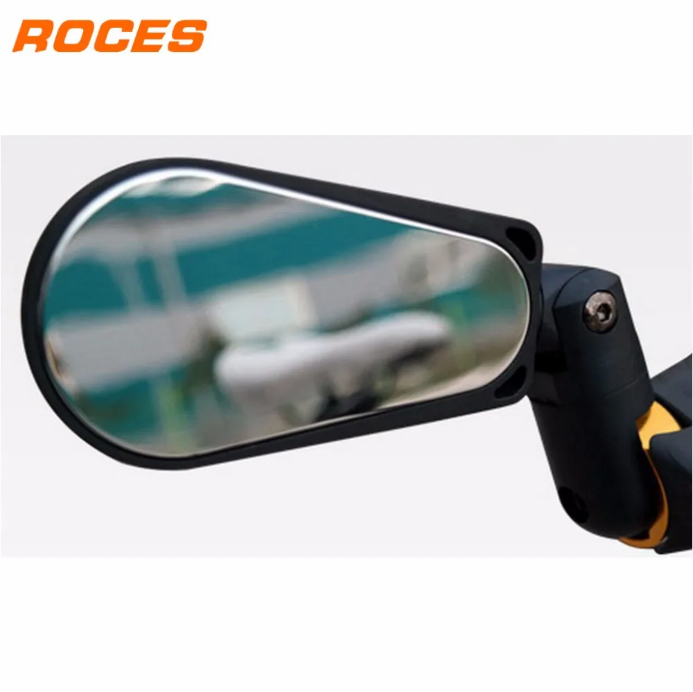 1 PC ROCES Bicycle Rear View Mirror with Light Reflective Safety Cycling Handlebar End Mirror 360 Rotate MTB Road Bike Mirrors