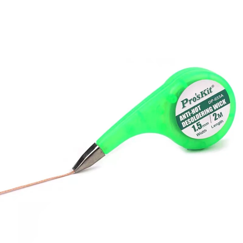 DP-033 Heat Resistant Desoldering Braid Wick Wire 1.5/2/2.5/3/3.5mm 1.5m Solder Remover Tape for Electronics Repair