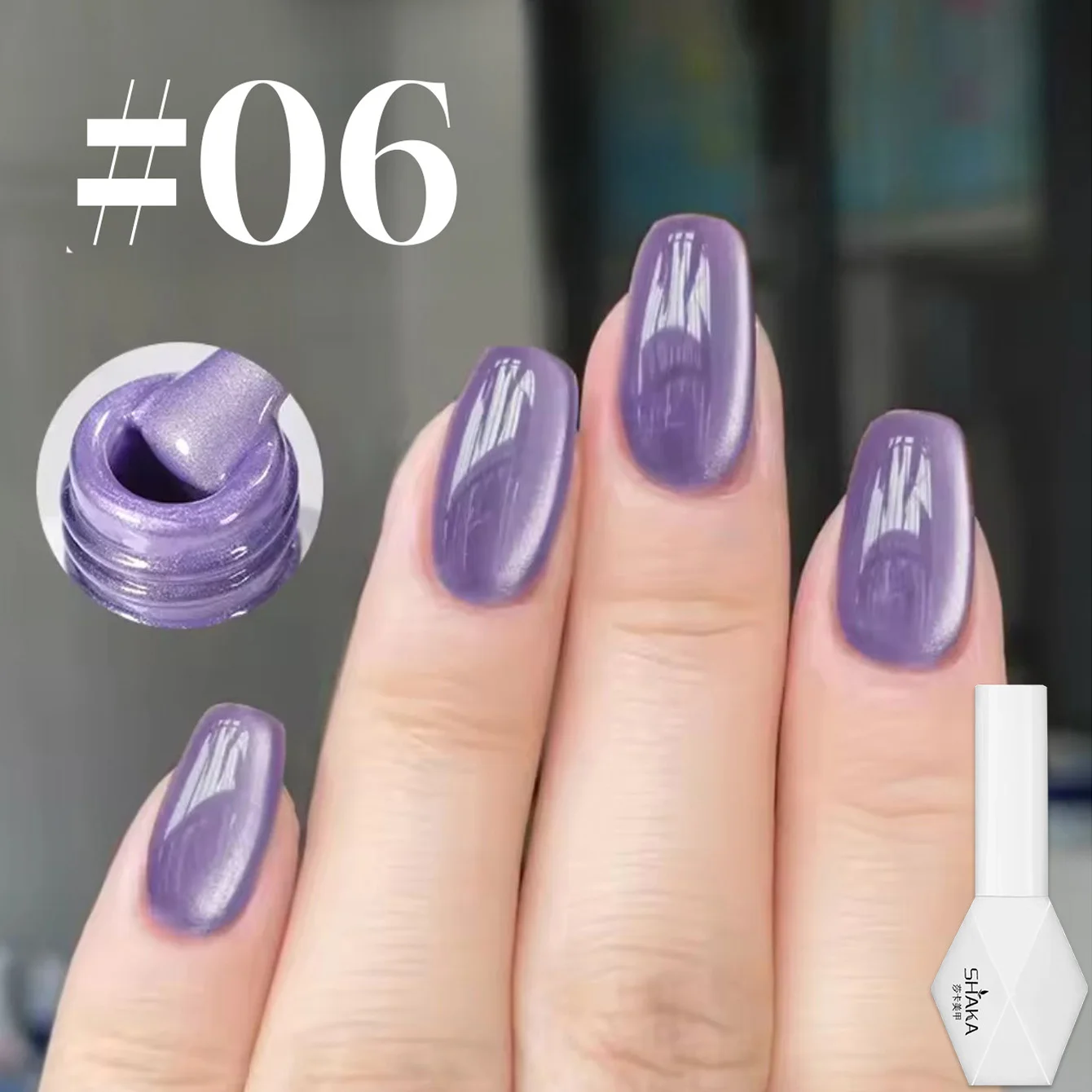 1pcs WS Autumn Nail White Pink Blue Black Glass Bead Cat Magnetic Gel Nail Polish Semi Permanent UV Soak Off Nail Art Decoration