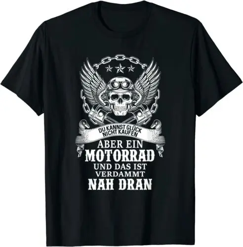 Neu Du Kannst Glück Nicht Kaufen Aber Ein Motorrad Männer Geschenk Tee T-Shirt