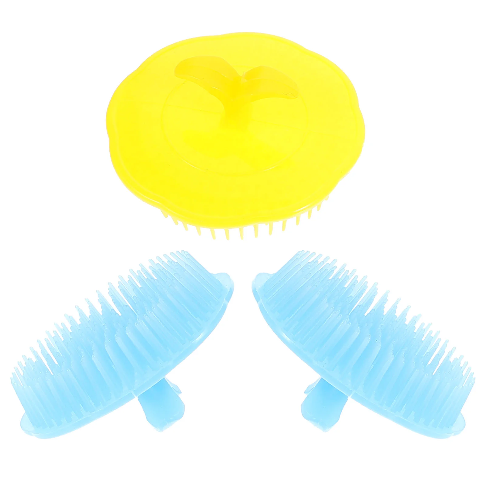 

3 Pcs Mini Hair Brush Scalp Shampoo Face Clean 800X800X150CM Head Bath Shower