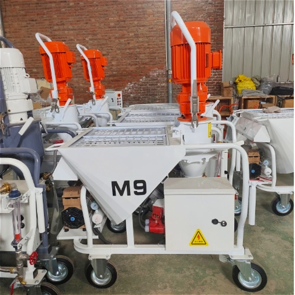 PFT Electric Mortar Spray Machines M6 M9 Putty Gypsum Lime Plaster Mixing Rendering Wood Packaging Pump Motor Core Components