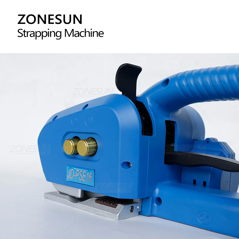 ZONESUN Portable Strapping Tool JD-PSE16 Handheld Strapping Packing Tool PP/PET Lithium Rechargeable Battery Power
