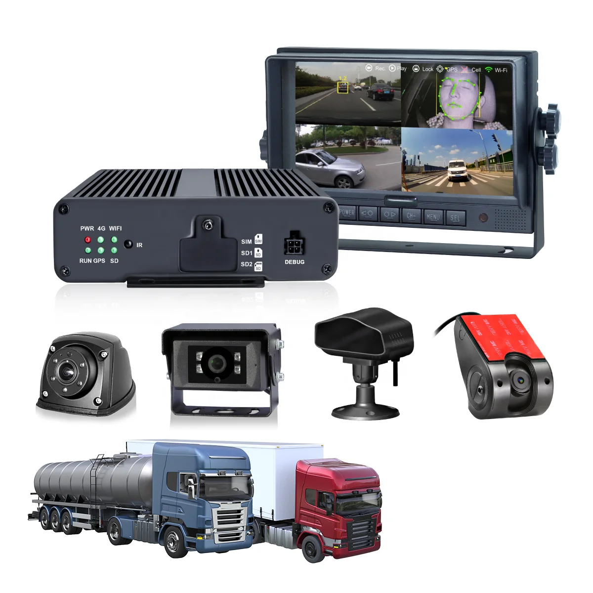 

STONKAM dvr truck mdvr kit video OED OEM recording H.264/H.265 coding power-off protection