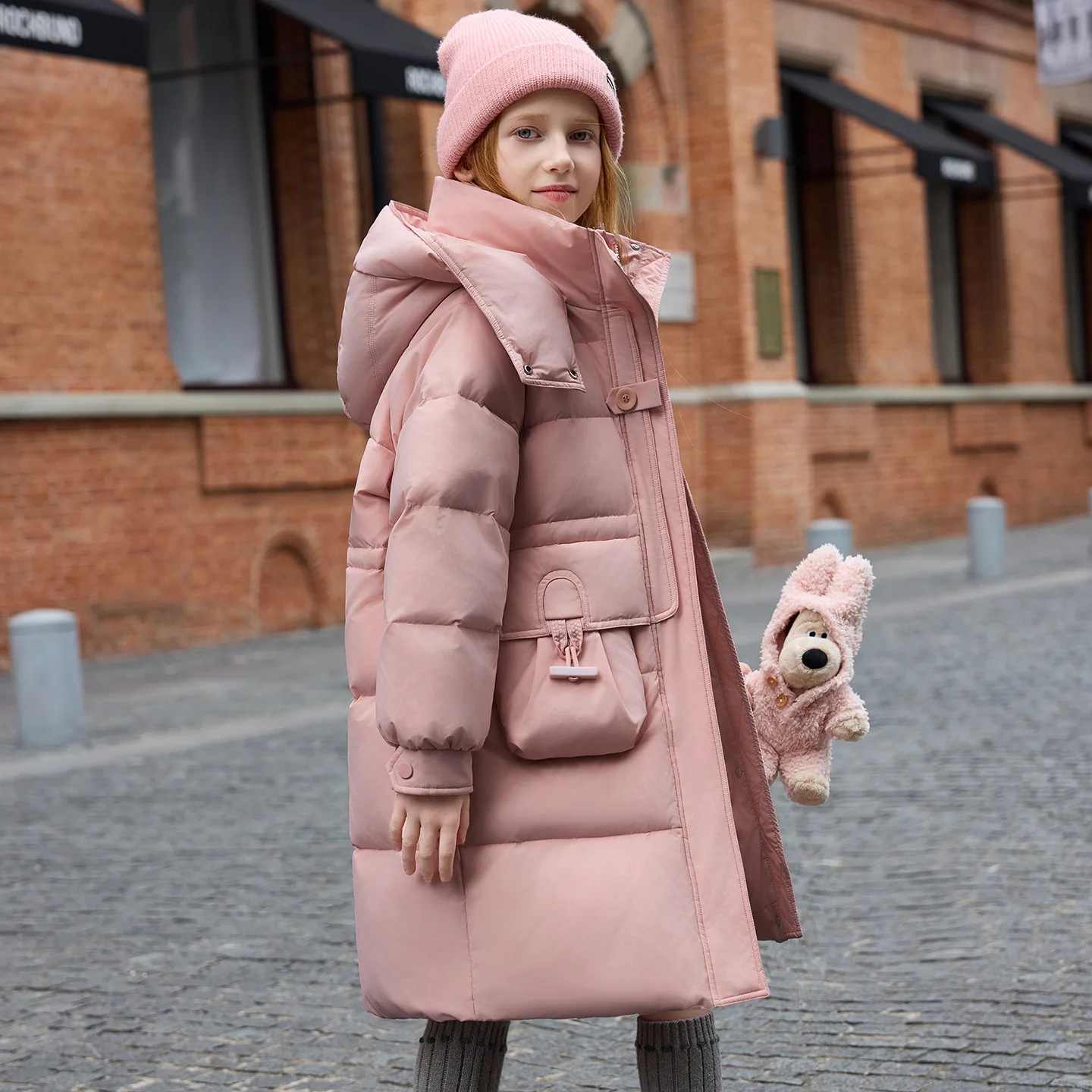 OLEKID 2025 Winter Down Jacket For Girl Hooded Warm Long Teen Girl Jacket Coat 5-12 Years Kids Parka Child Girl Puffer Outerwear