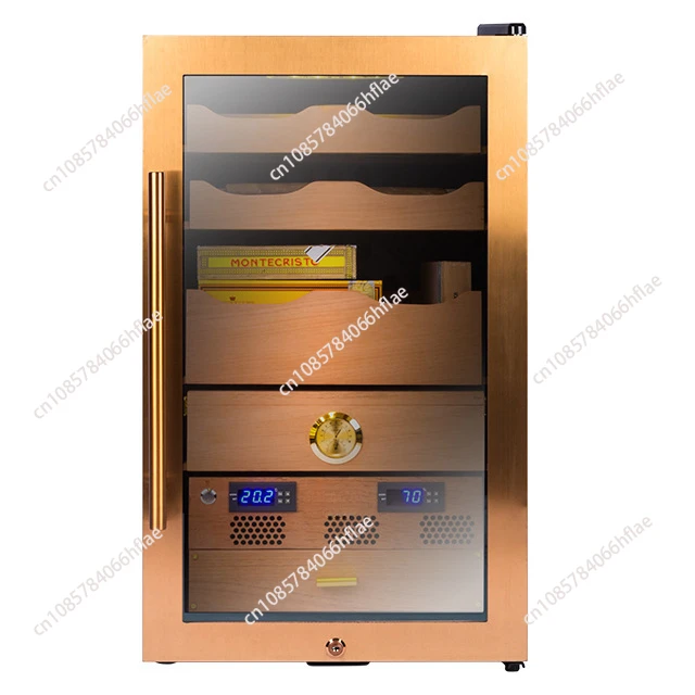 

Кулер для сигар, регулируемая температура сигар, испанское кедровое дерево, хьюмидор для сигар, шкаф