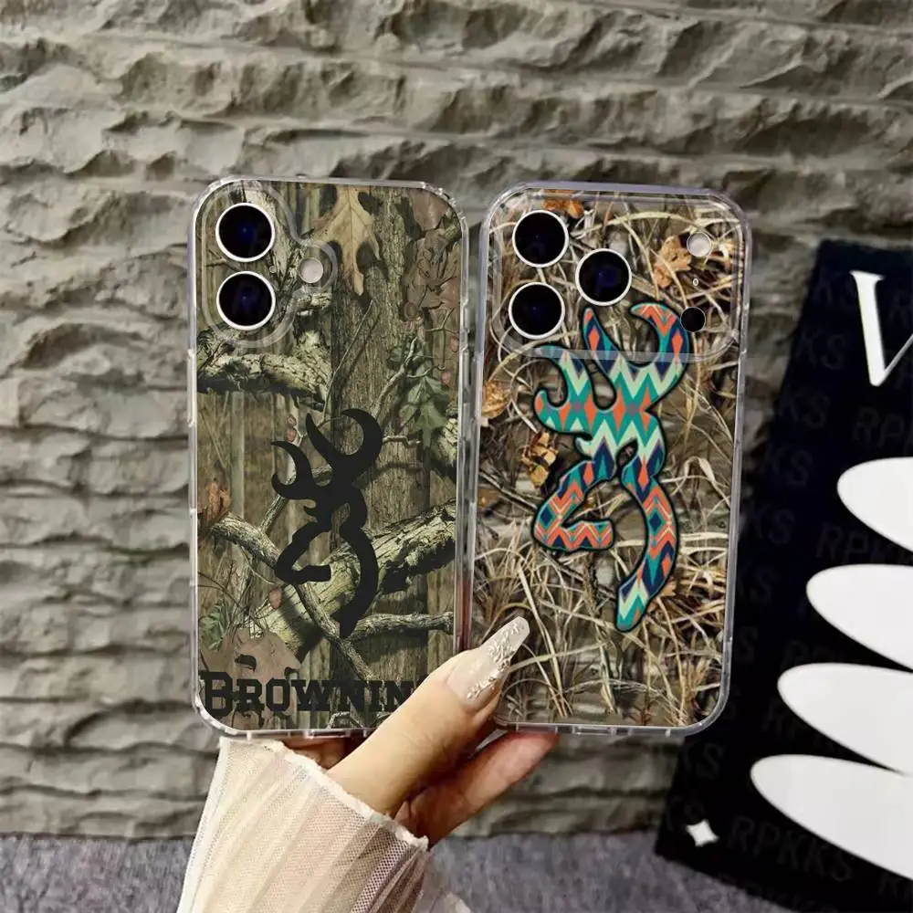 Deer Hunting Camo   Phone Case For iPhone 17,16,15,14,13,12,Pro,Max,Plus,E,SE4,Air,Mini Transparent Cover