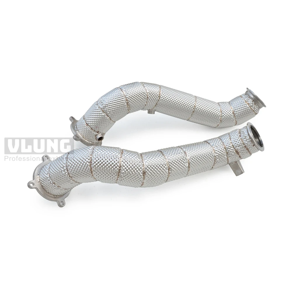 Stainless Steel Exhaust Downpipe With Heat Shield For McLaren 720S 2017-2023 High Flow Performance Tuning Exhaust