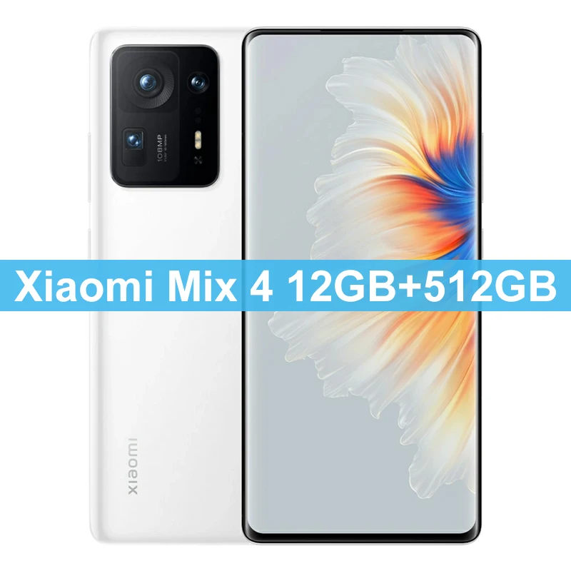 Chinese Version Xiaomi Mix 4 256GB/512GB Snapdragon 888+ 108MP+20MP Camera 6.67" AMOLED Screen 120W 4500mAh Battery