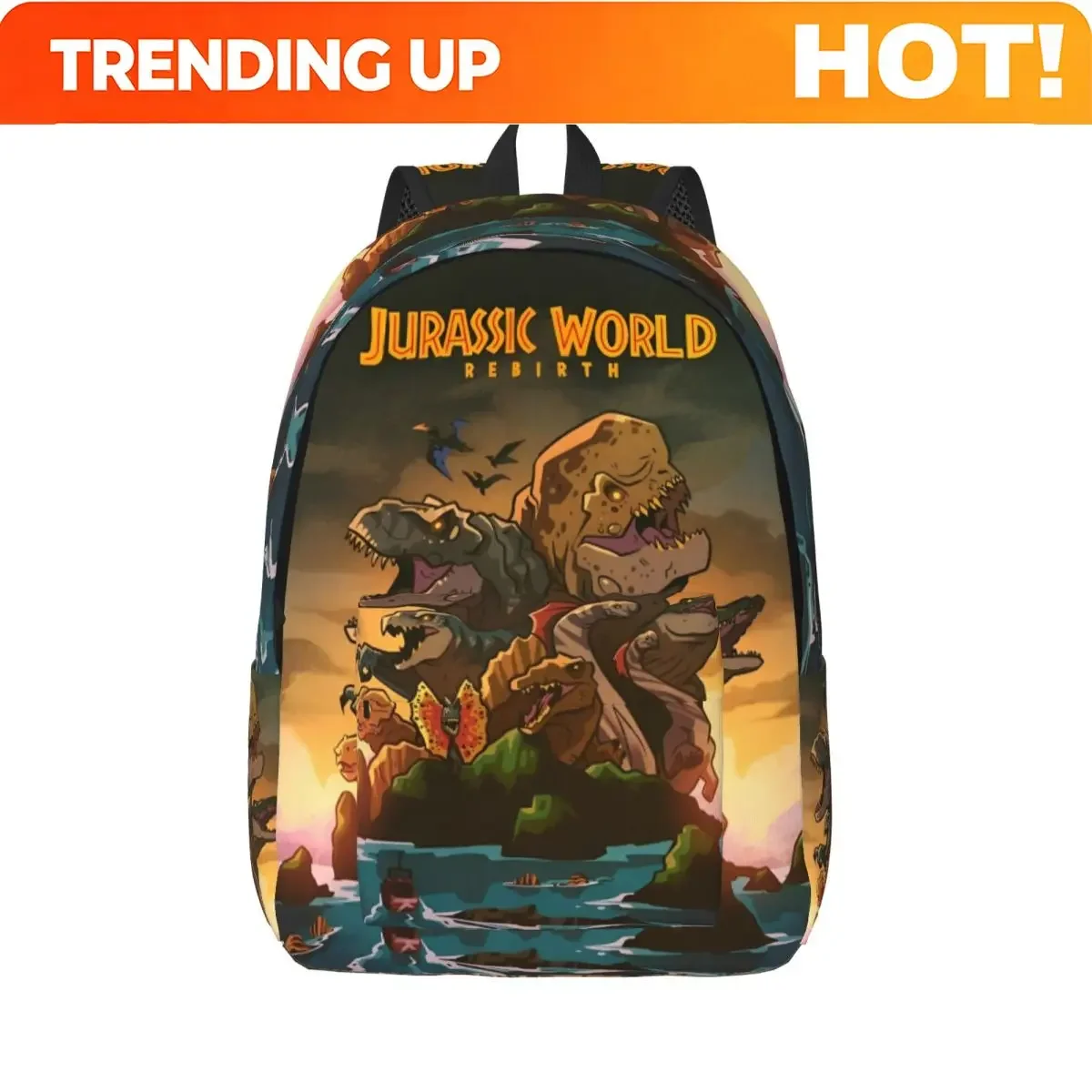 Custom Bag Jurassic Rebirth Dinosaurs Attack World Casual Backpack Outdoor Work Covert Mission Daypack For Men Women Laptop Shou